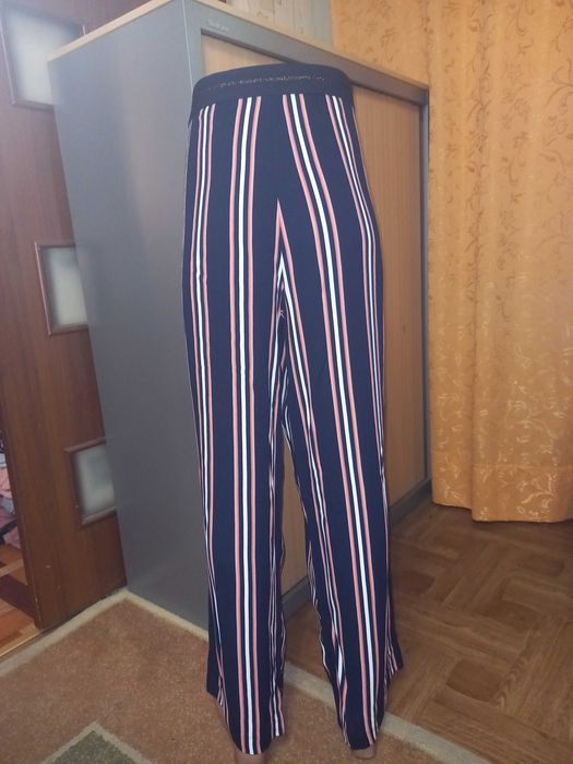 Летние широкие брюки в полоску, размер 18 - ХL - 52