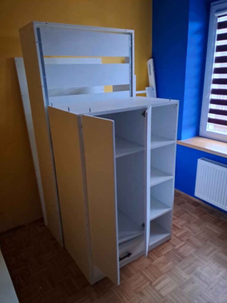 Łóżko piętrowe biurko szafa