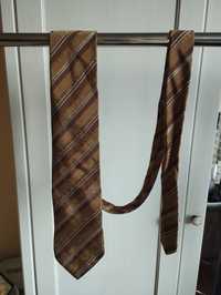 Jedwabny krawat Hugo Boss vintage w paski