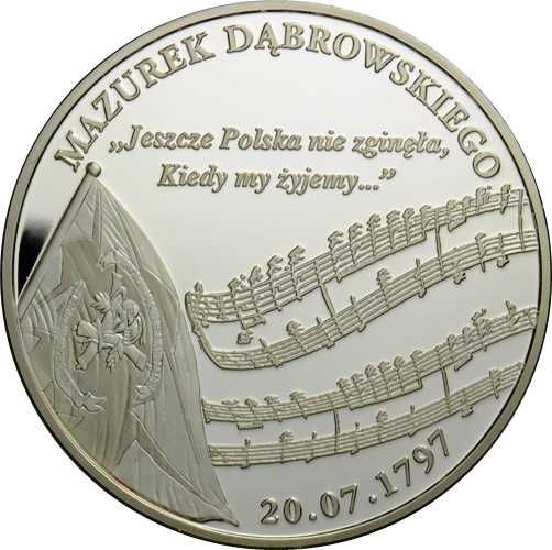 Moneta Medal 2012 SREBRO Juliusz Kossak Hymn Mazurek Dąbrowskiego