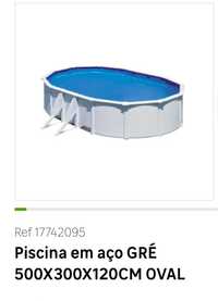 #Oportunidade# piscina GRE 5x3 m + acessórios