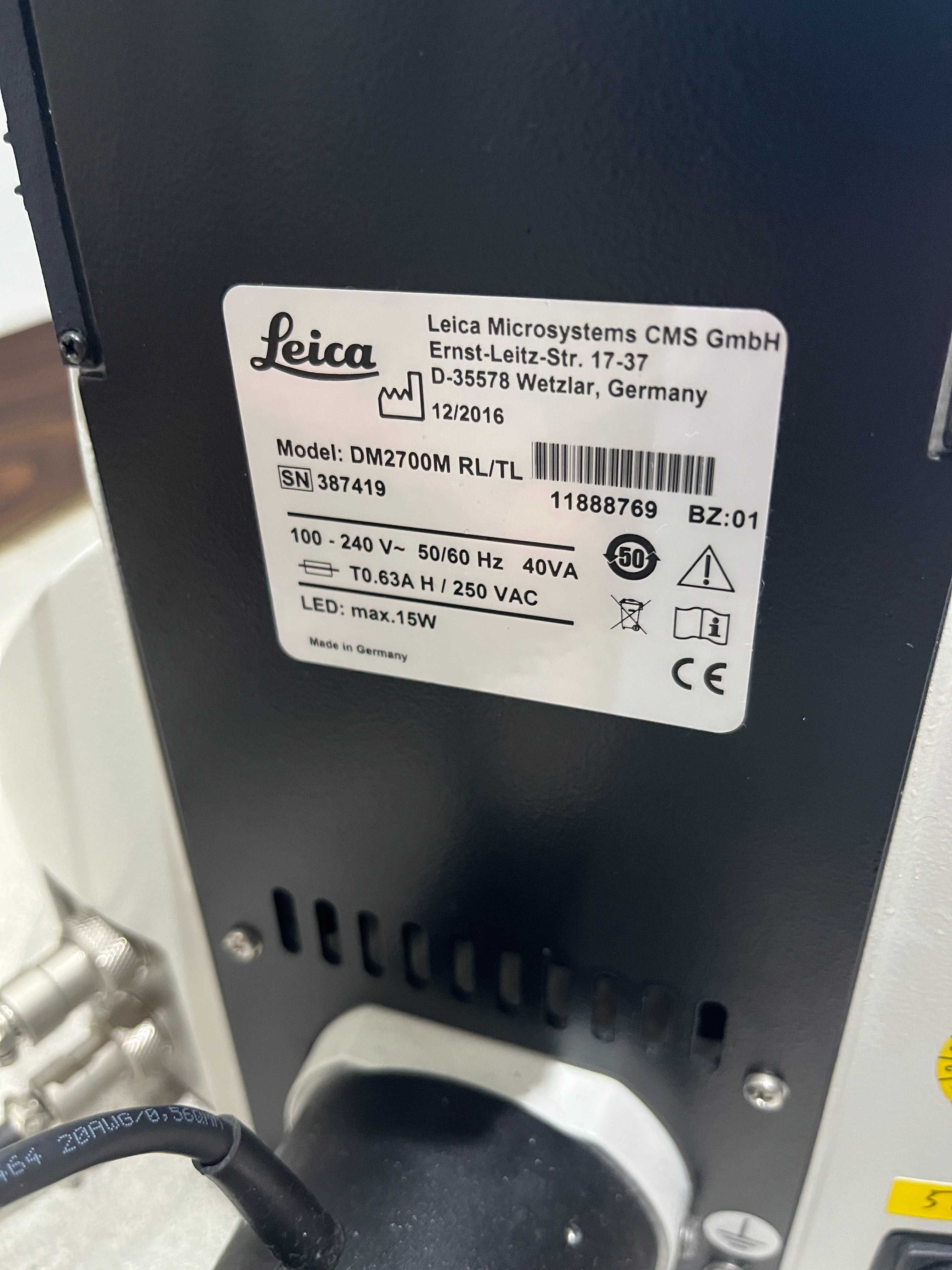 Mikroskop Metalograficzny Leica DM2700 M z Kamerą i Oświetleniem RL TL