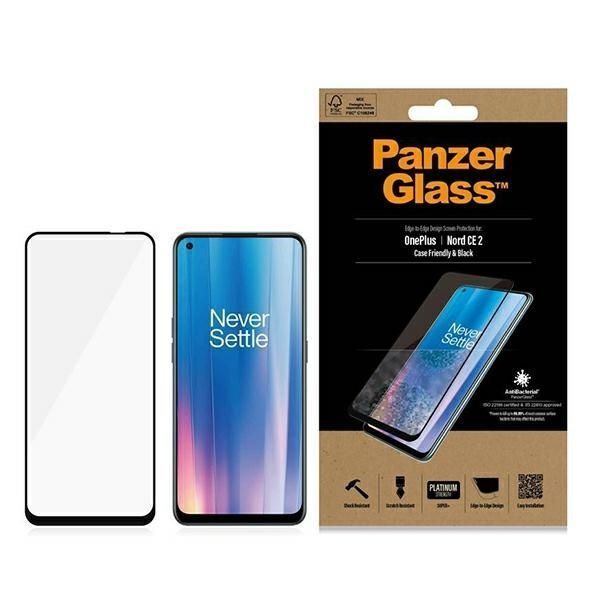 Panzerglass E2E Super+ Oneplus Nord Ce 2 Case Friendly Czarny/Black