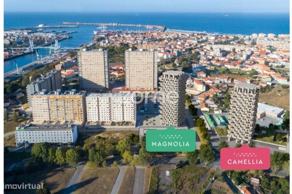 T1 Novo mobilado em Leça da Palmeira com varanda e arrumos