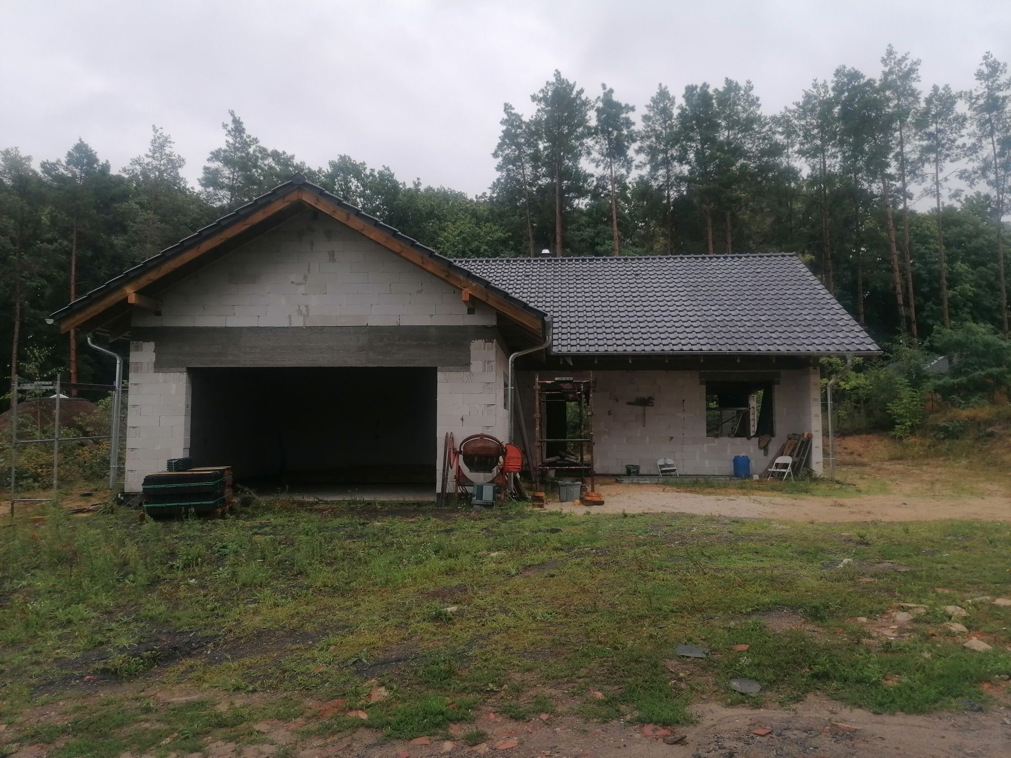 Działka budowlana w Przytoku z rozpoczętą budową domu dom w przytoku