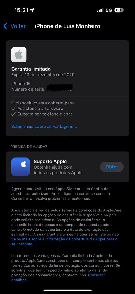 Iphone 16 com Garantia Apple