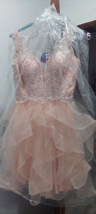 Vestido Rosa/Coral de Cerimónias/Eventos