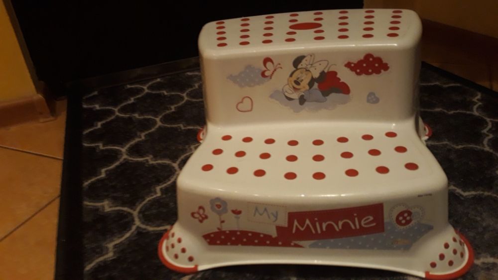 Zestaw nocniczek i schodki, podest dla dziewczynki myszka minnie