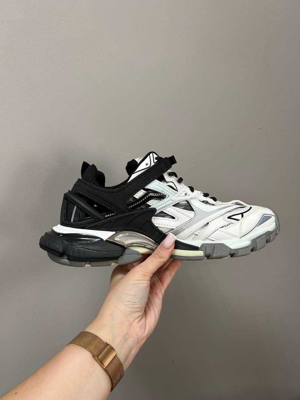 Мужские кроссовки Balenciaga Track 2 Black&White Premium. 41-45