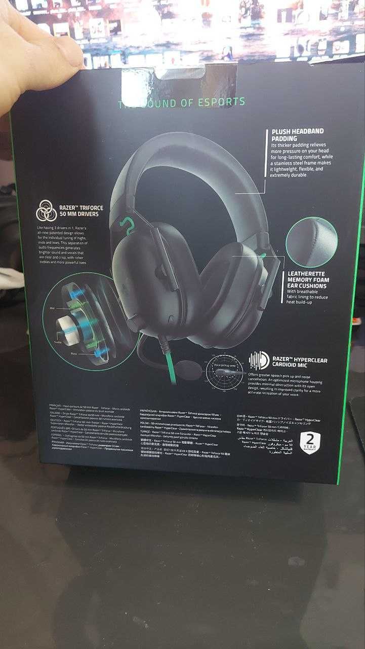 Гарнитура RAZER Blackshark V2 X Игровые наушники с микрофоном, 3.5mm