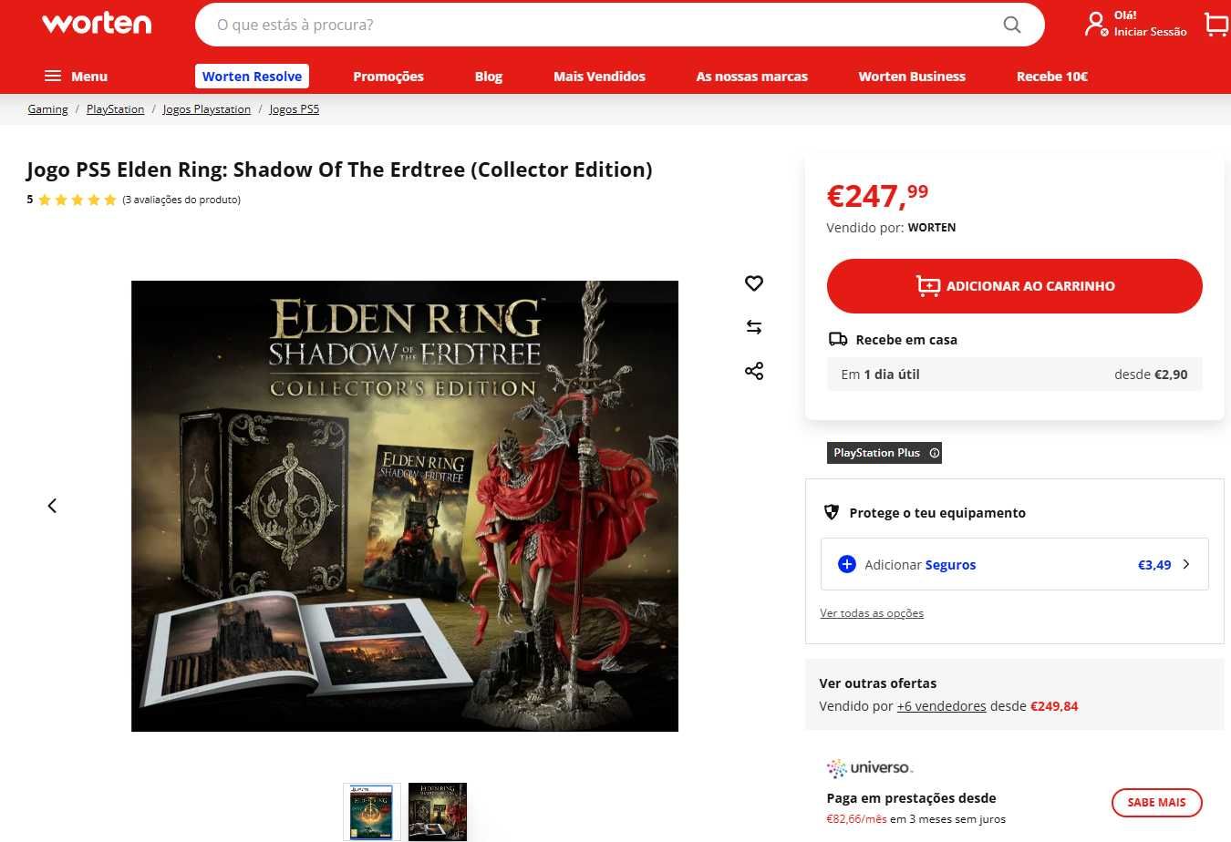 ! MEGA PROMO ! Elden Ring: Shadow of the Erdtree CE _ PS5 _ NOVO