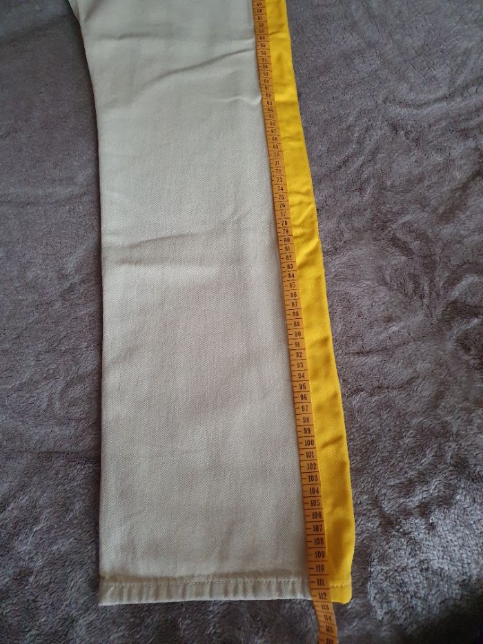 Męskie jeansy Calvin Klein Jeans, beżowe z lampasami - nowe, z metkami