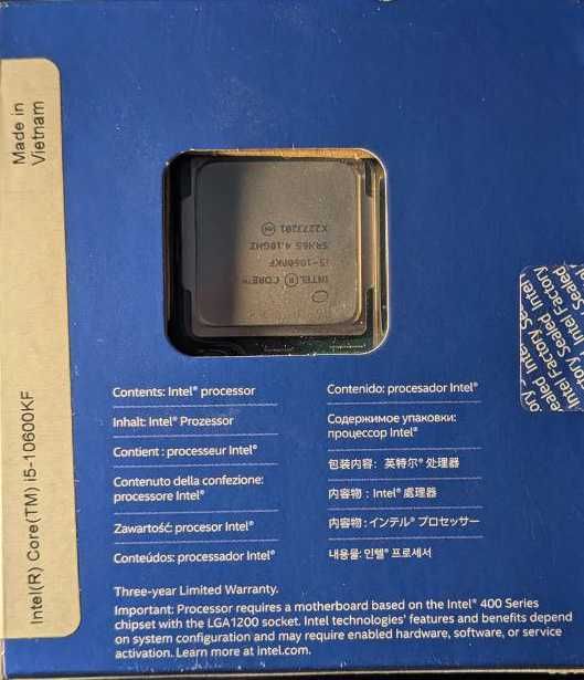 Продам Intel Core i5-10600KF - ідеальний стан!