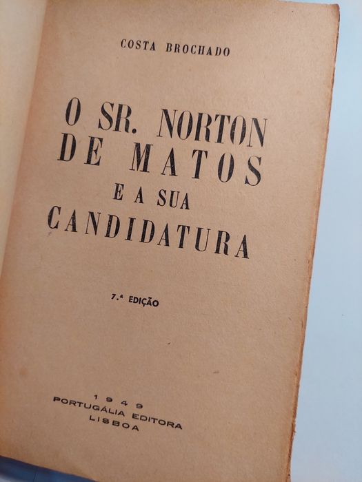 Costa Brochado o sr Norton de Matos