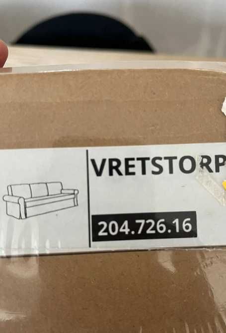 Nowe IKEA VRETSTORP Pokrycie Sofy Rozkładanej 3 Os. POKROWIEC ORYGINAŁ