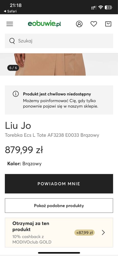 Brązowa Torebka Liu Jo