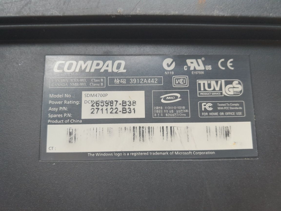 Stara klawiatura do komputera Compaq