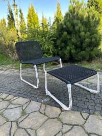 Krzesło ogrodowe z podnóżkiem