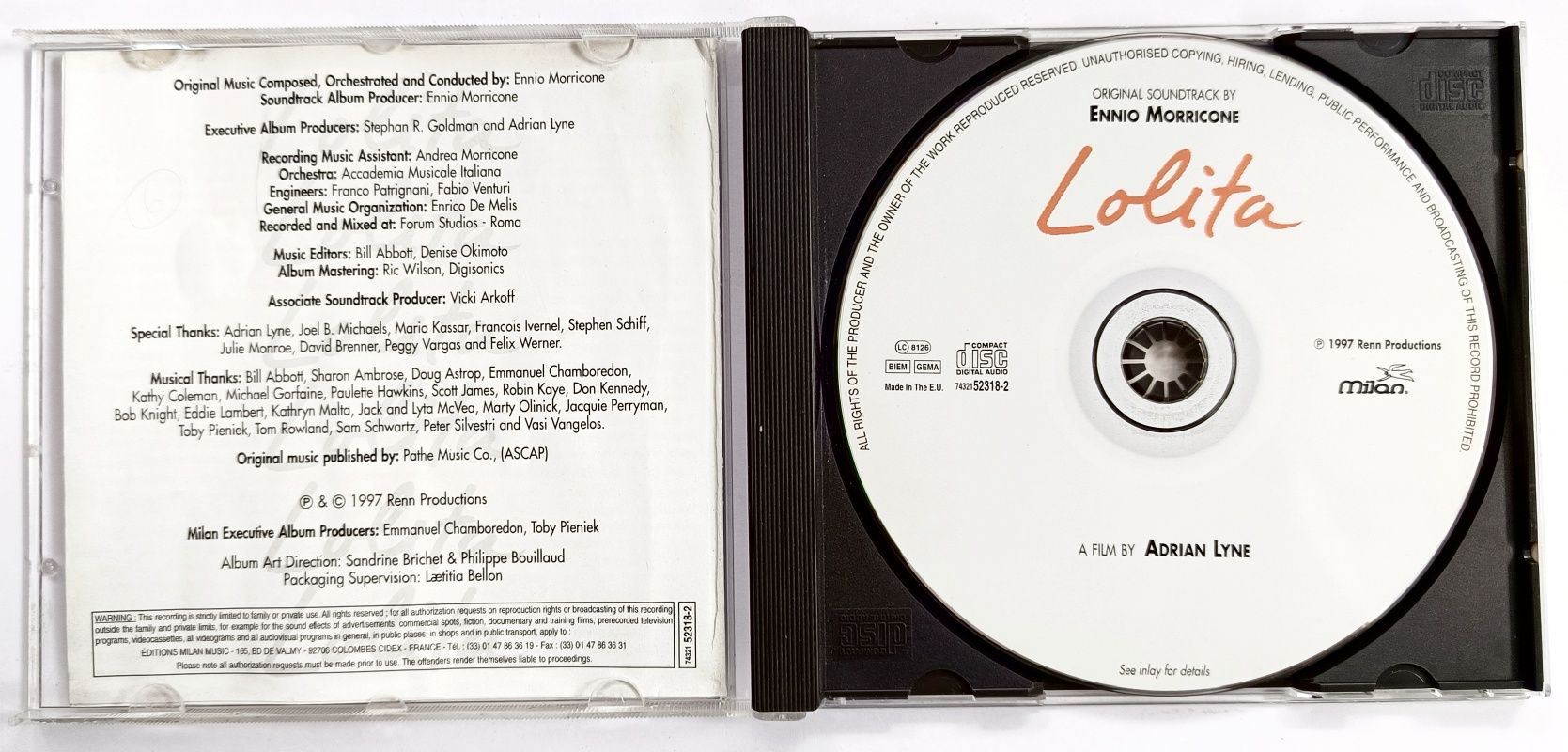 Soundtrack Lolita 1997r Ennio Morricone