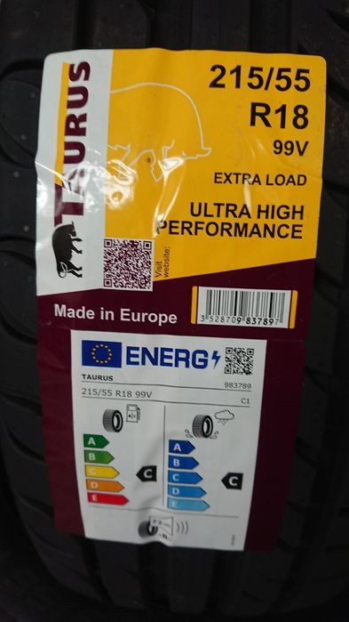 NOWE opony letnie 215/55R18 Taurus UHP Kormoran WYSYŁKA