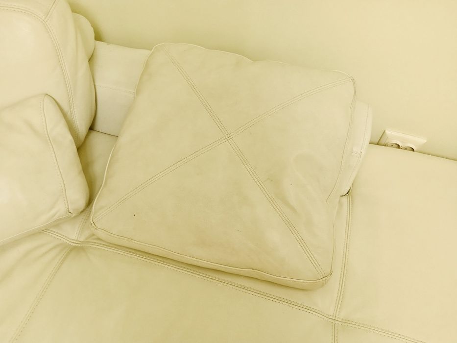 Диван шкіряний кожаный білий кутовий бу Богородчани Франківськ