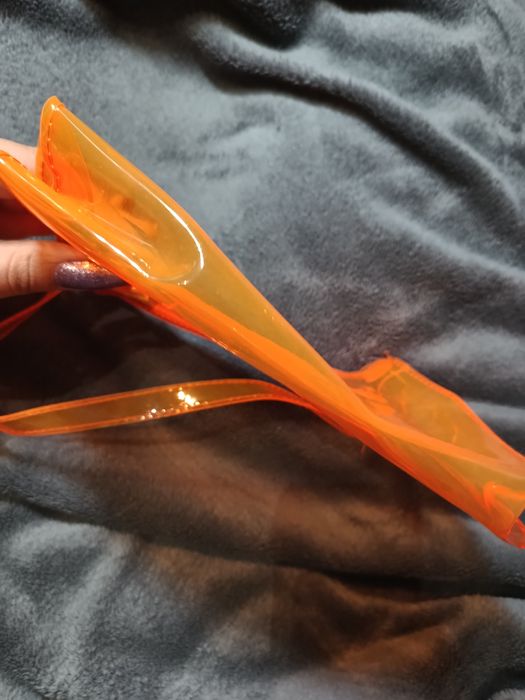 Shein pomarańczowa torebka przezroczysta jelly bag y2k