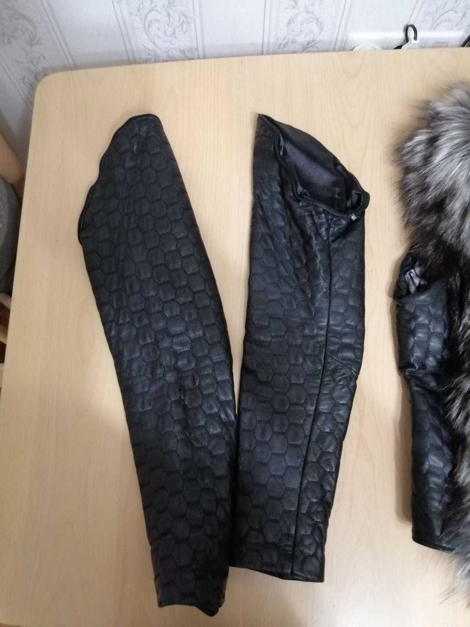 Жіноча жилетка - куртка натуральне хутро чорнобурка жилетка