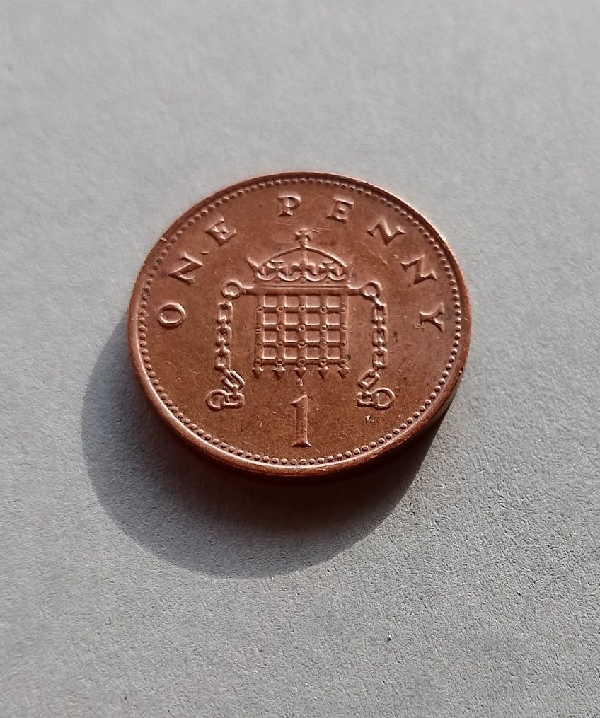 MONETA One Penny, 1 pens, Wielka Brytania, numizmatyka, kolekcjonerska