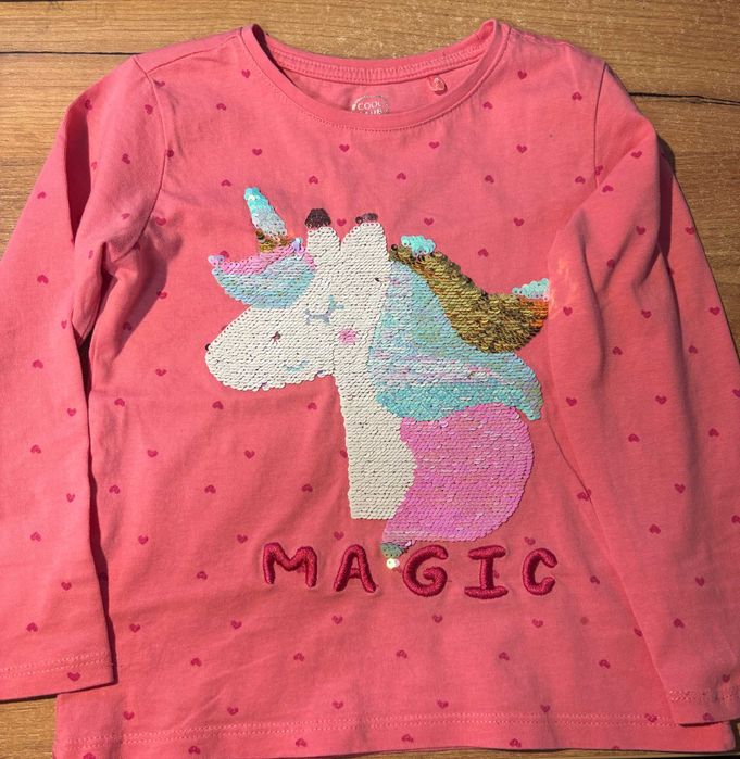 bluzeczka z cekinami coolclub jednorożec