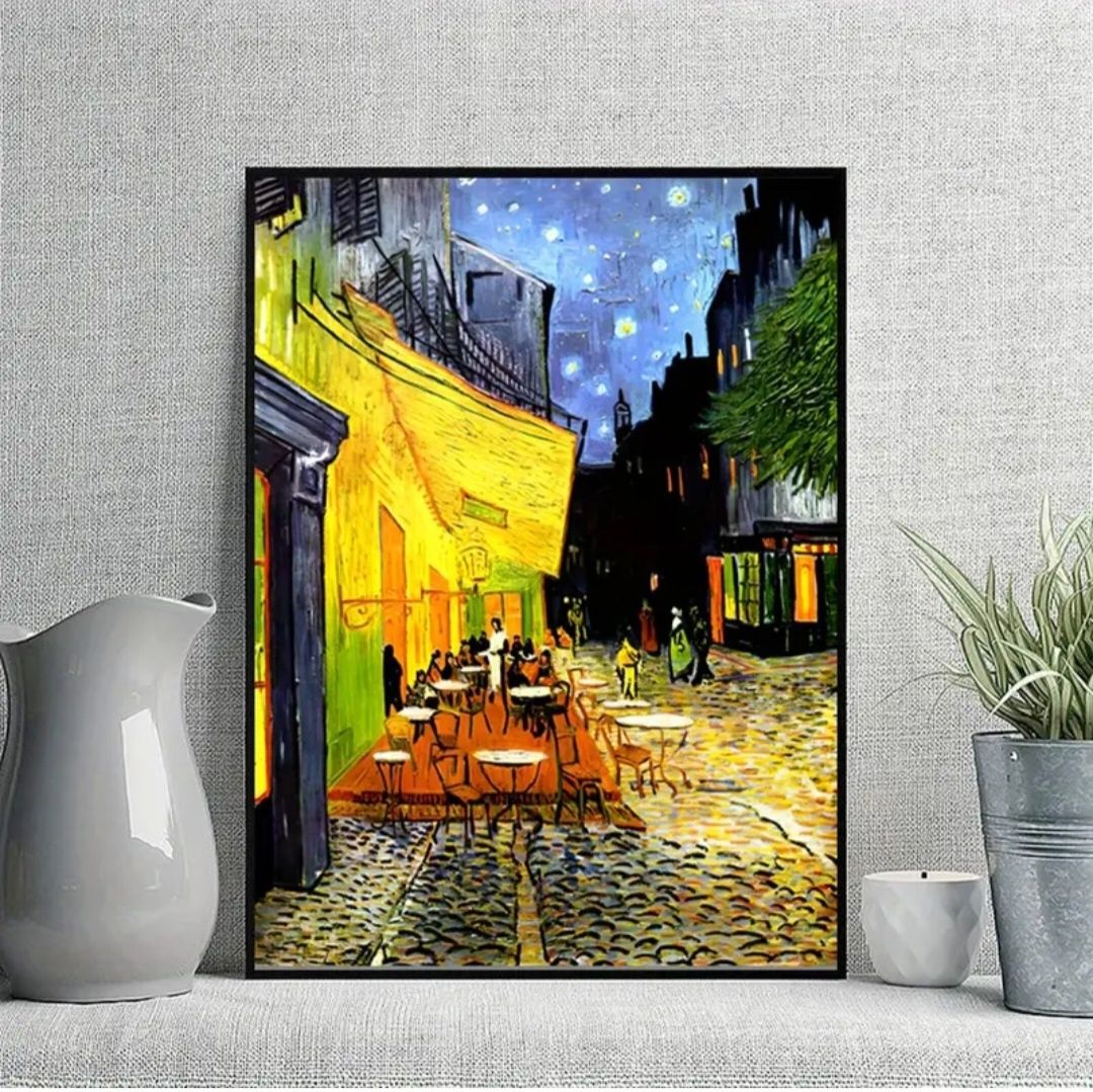 Taras kawiarni - Van Gogh. Reprodukcja cyfrowa na płótnie 50x70