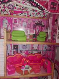 Różowy zestaw mebelek dla Barbie