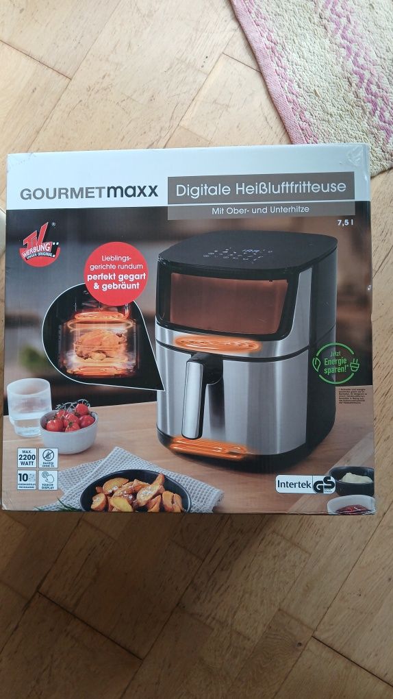 Frytkownica Air Fryer beztłuszczowa powietrzna gourmetmaxx  7,5 l  xxl