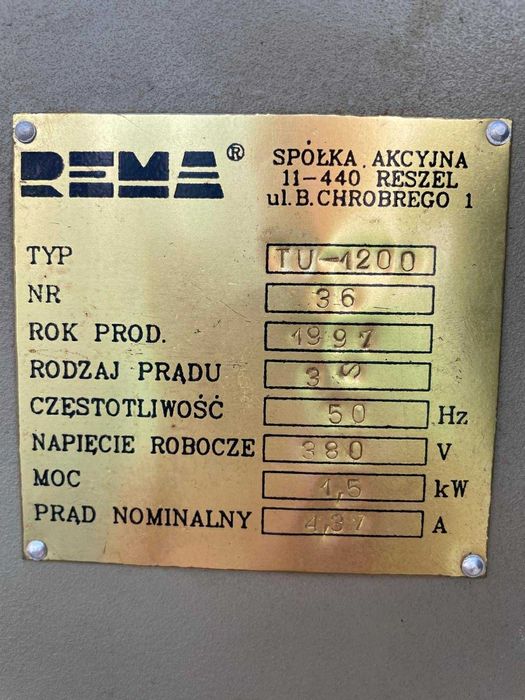 Tokarka uniwersalna Rema TU - 1200