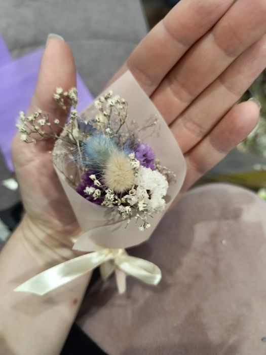 Букети із сухоцвітів, весільні букети, бутоньєрки на замовлення