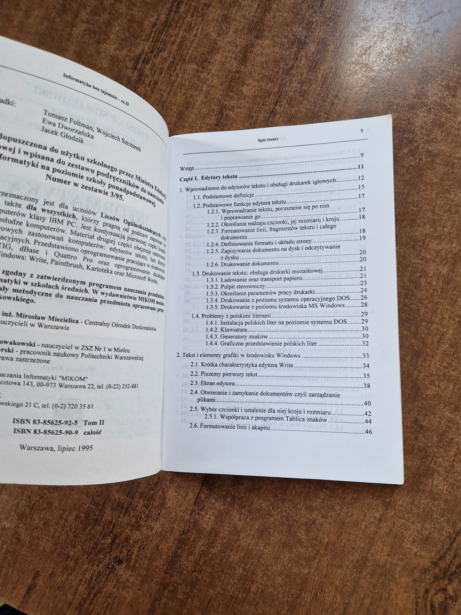 Informatyka bez tajemnic część 2, Z. Nowakowski