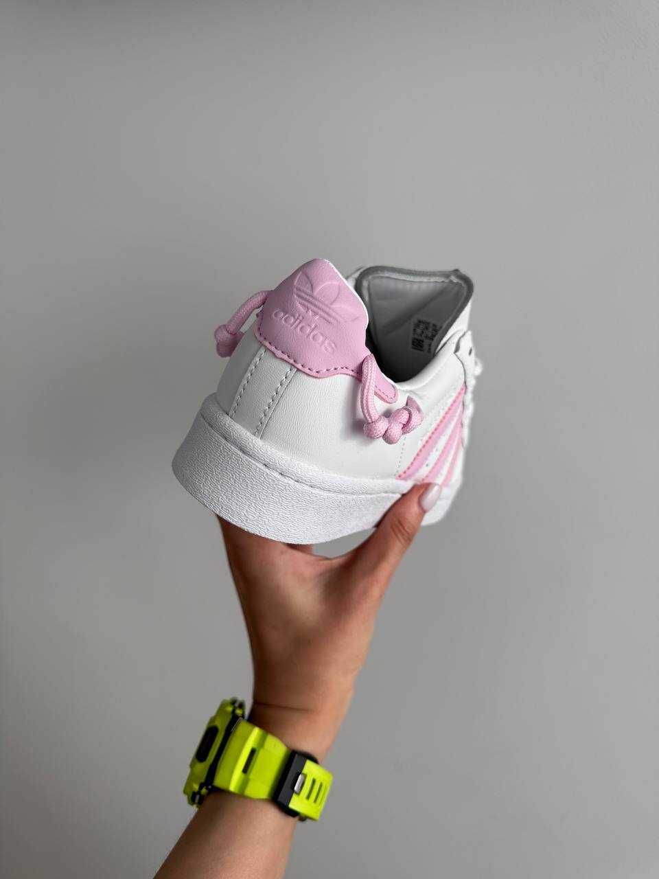 Женские кроссовки Adidas Superstar Knotted Rope White Pink 36-41 Хит!