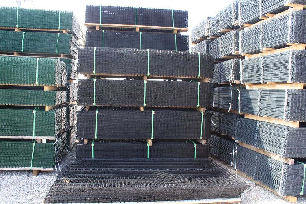 Panel ogrodzeniowy 153cm oc+ral grafit/czarny/zielony/brąz