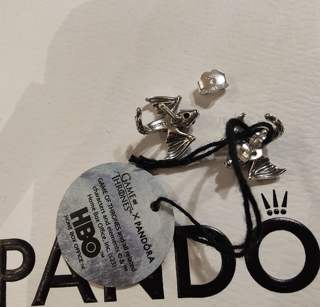 Pandora kolczyki  gra o tron  292970C01 smoki z czerwonymi kamieniami