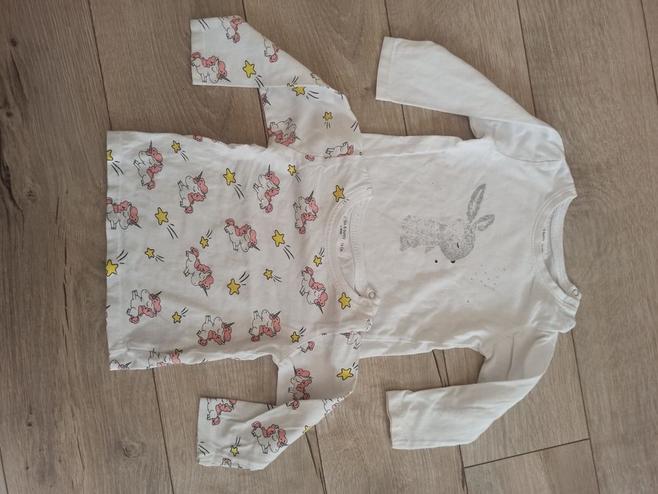 Zestaw dwóch bluzek z długim rękawem 74