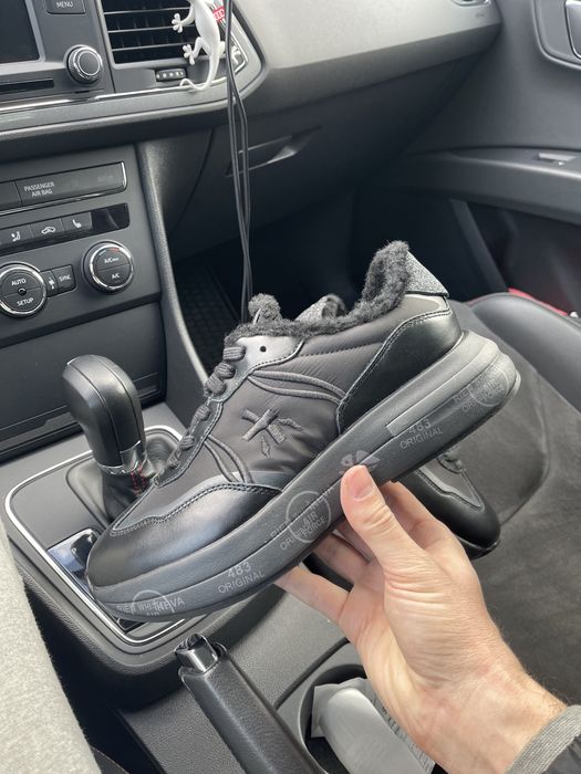 Бомбезні жіночі кросівки на хутрі Premiata Cassie