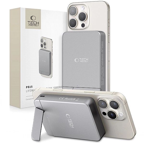Tech-Protect Pb15 Lifemag Magsafe Power Bank 10000Mah Space Grey