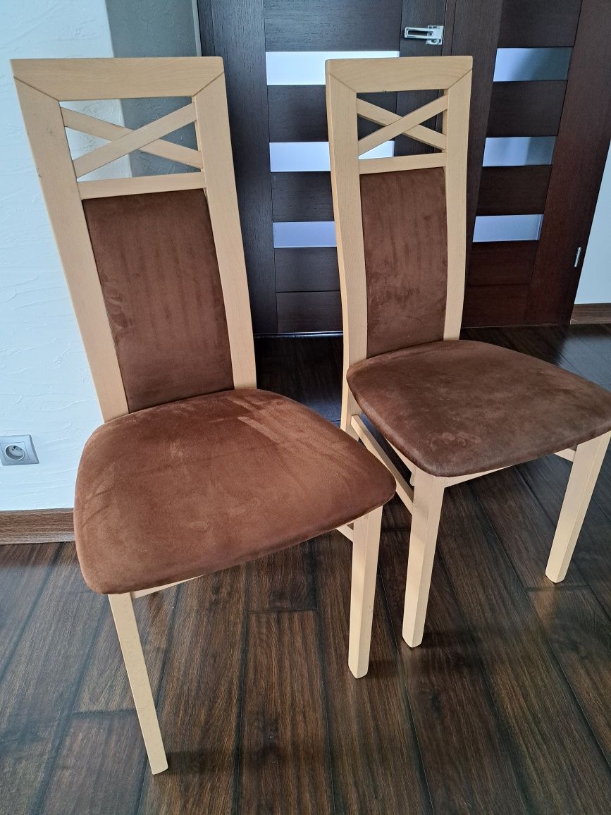 Krzesła drewniane bukowe 2 sztuki