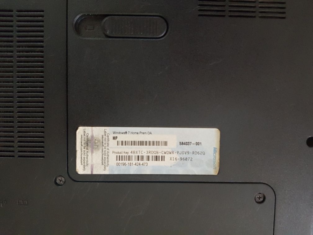 Notebook laptop HP pavilion g7-1120