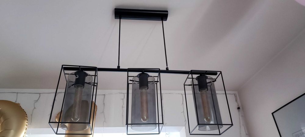 Lampa sufitowa wisząca (czarna)