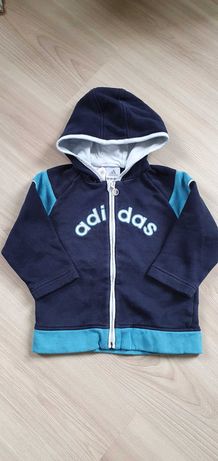 Bluza chłopięca Adidas 86/92 sportowa rozpinana z kapturem