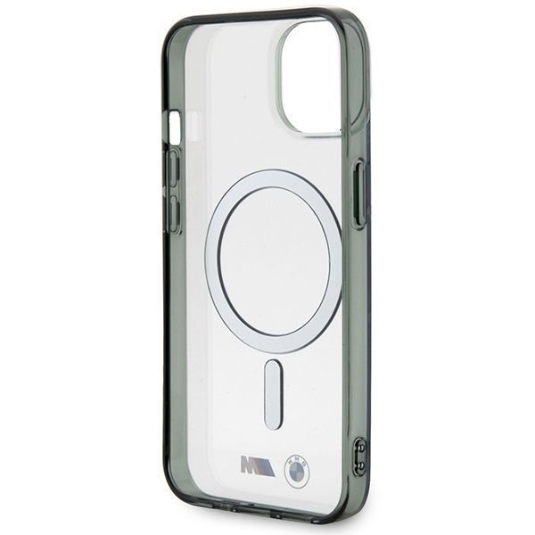 Etui na iPhone 14/15/13 6.1" BMW Silver Ring MagSafe