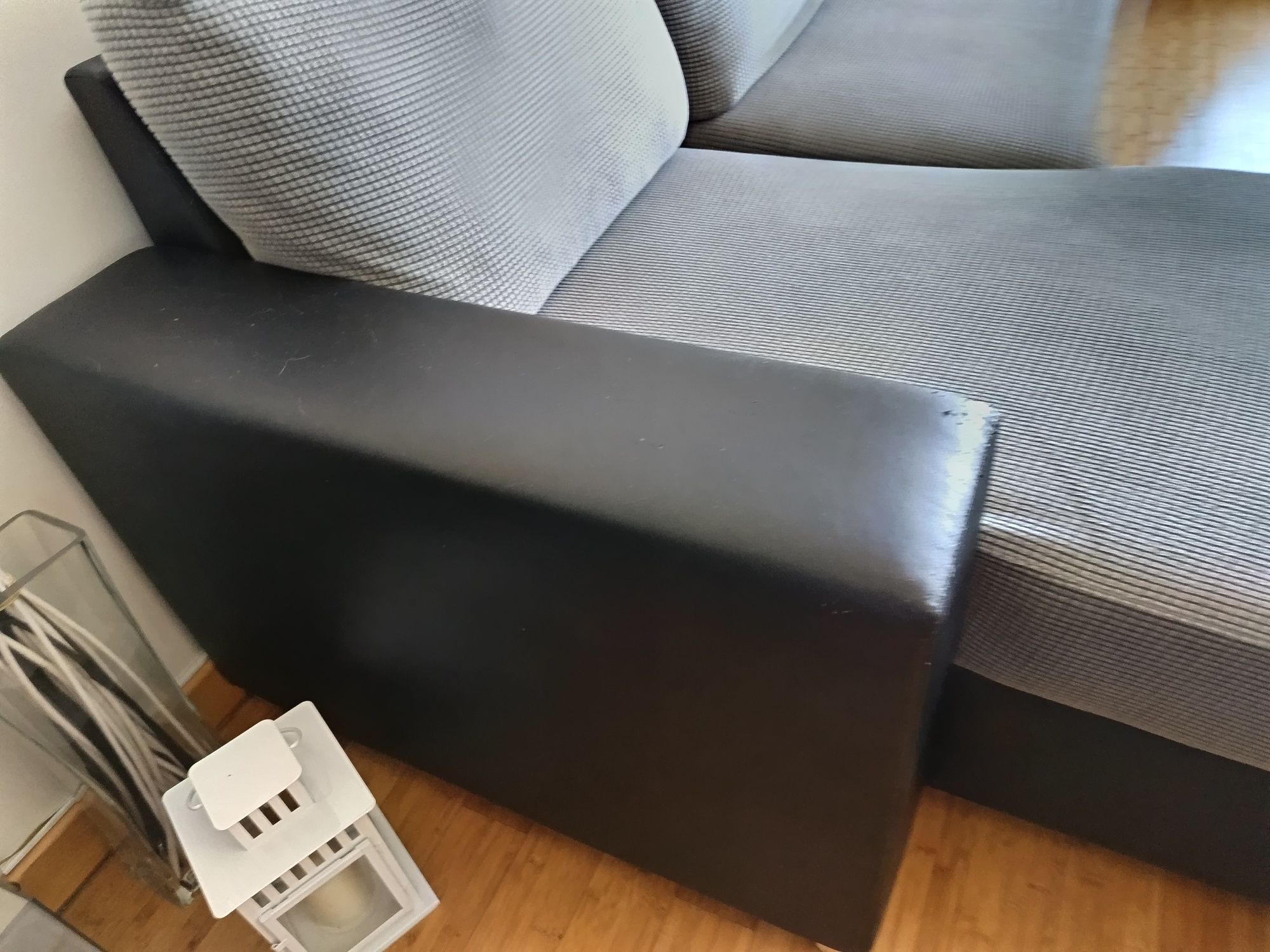 Sofá cama chaise longue preto