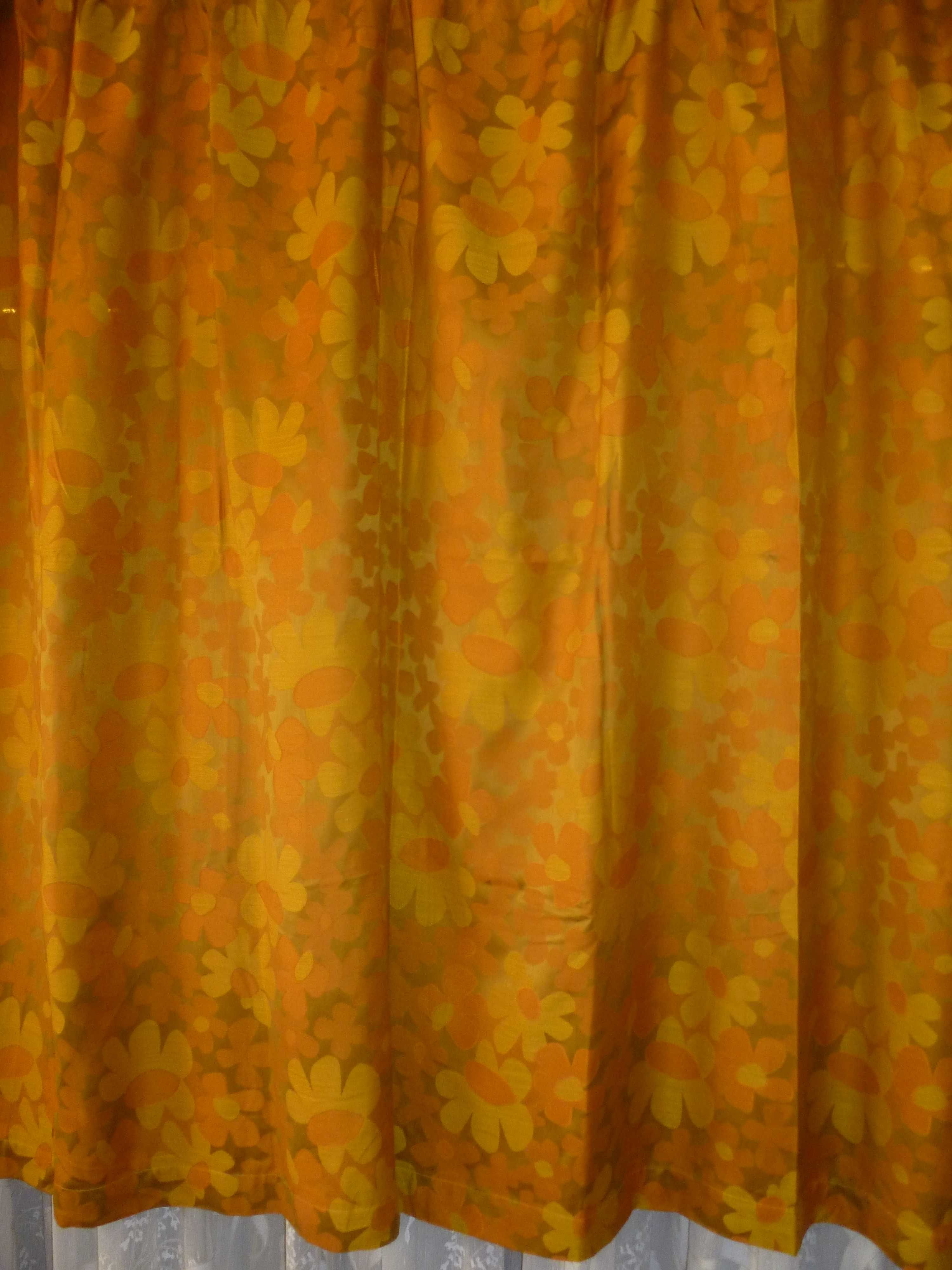 Cortinado FlowerPower anos 70 VINTAGE da Alemanha 245 x  163 cm