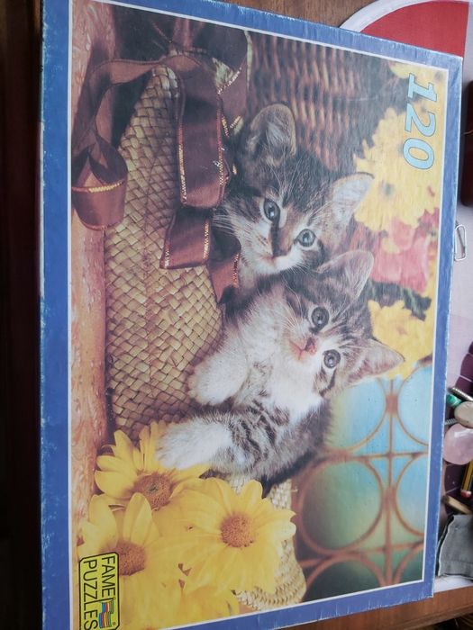 2 Puzzles Gatinhos c/ 240 Peças (Completo)