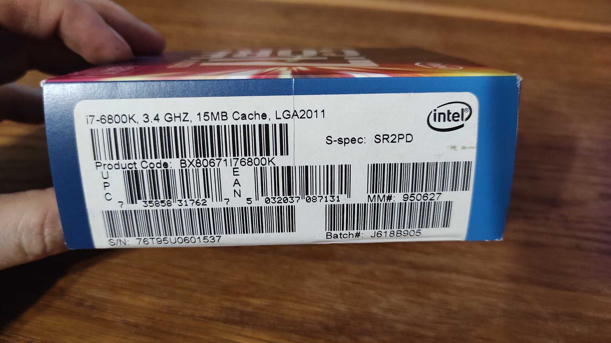 Intel I7 6800K 6/12 S2011v3